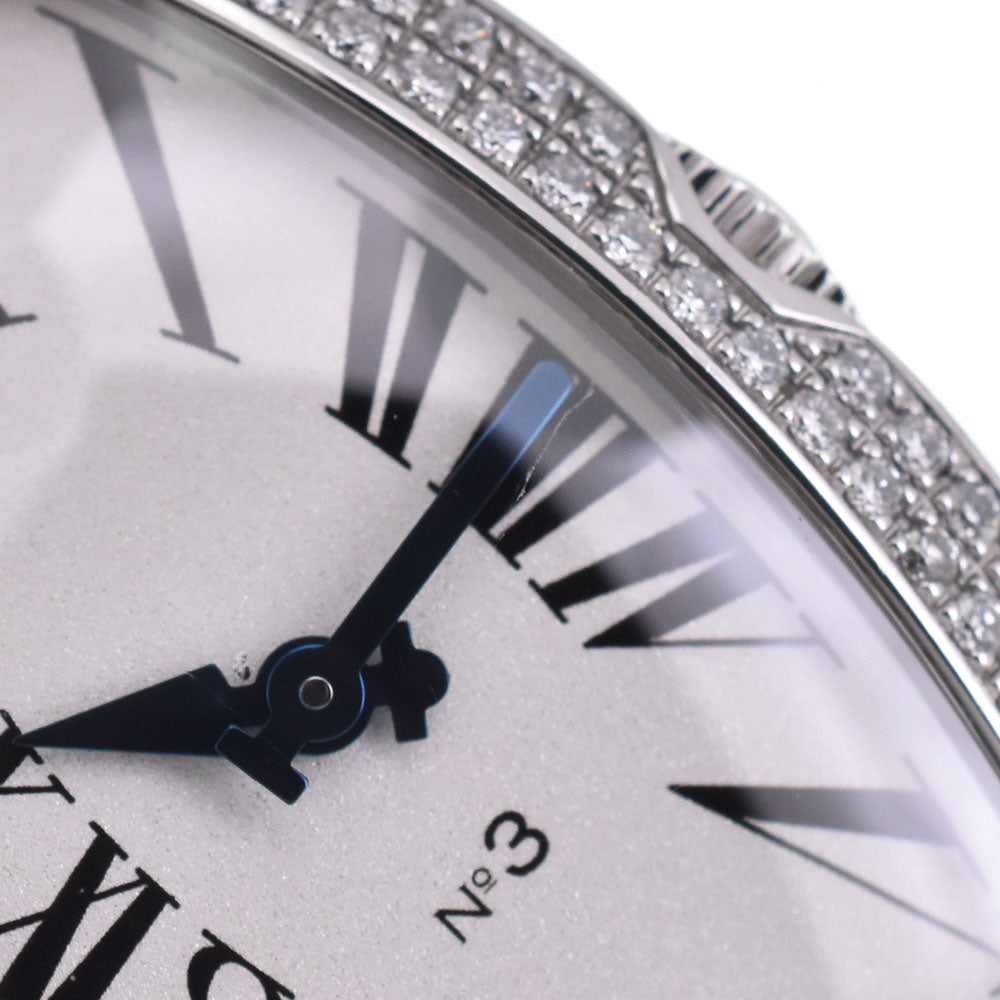 with paper BEDAT&Co NO.3 384.031.600 Diamond Bezel Silver Dial Quartz Ladies
 Watch C#144203