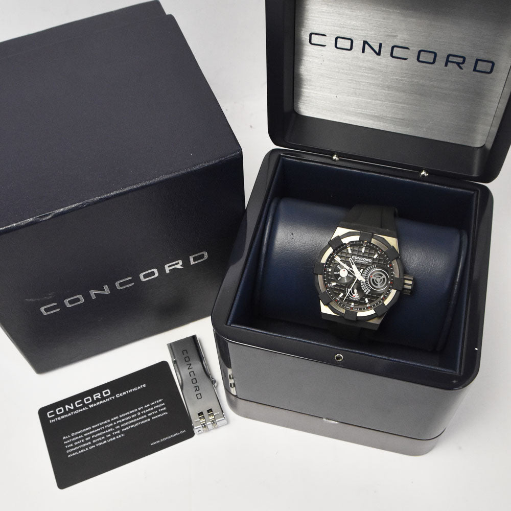 with paper Concord C1 01.5.40.1020 Retrograde Day Date black Dial Automatic Men's
 Watch B#144205