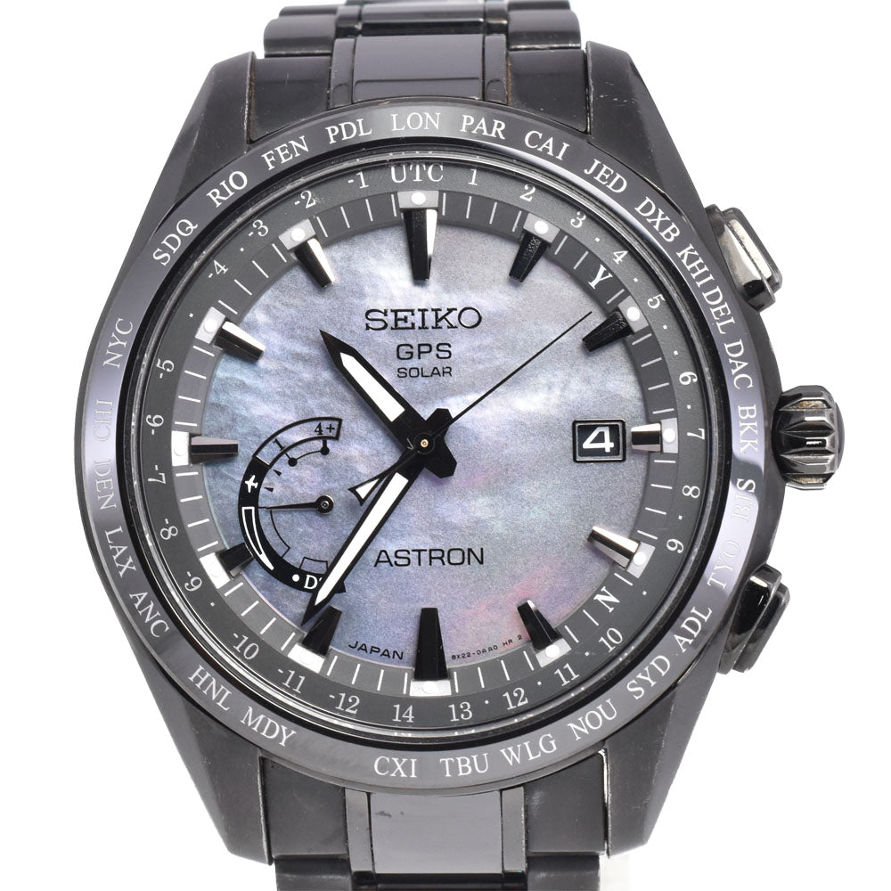 SEIKO Astron SBXB091 titanium Black shell Dial GPS Solar Men's
 Watch B#144207