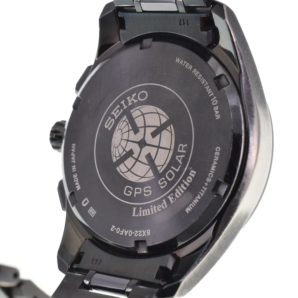 SEIKO Astron SBXB091 titanium Black shell Dial GPS Solar Men's
 Watch B#144207