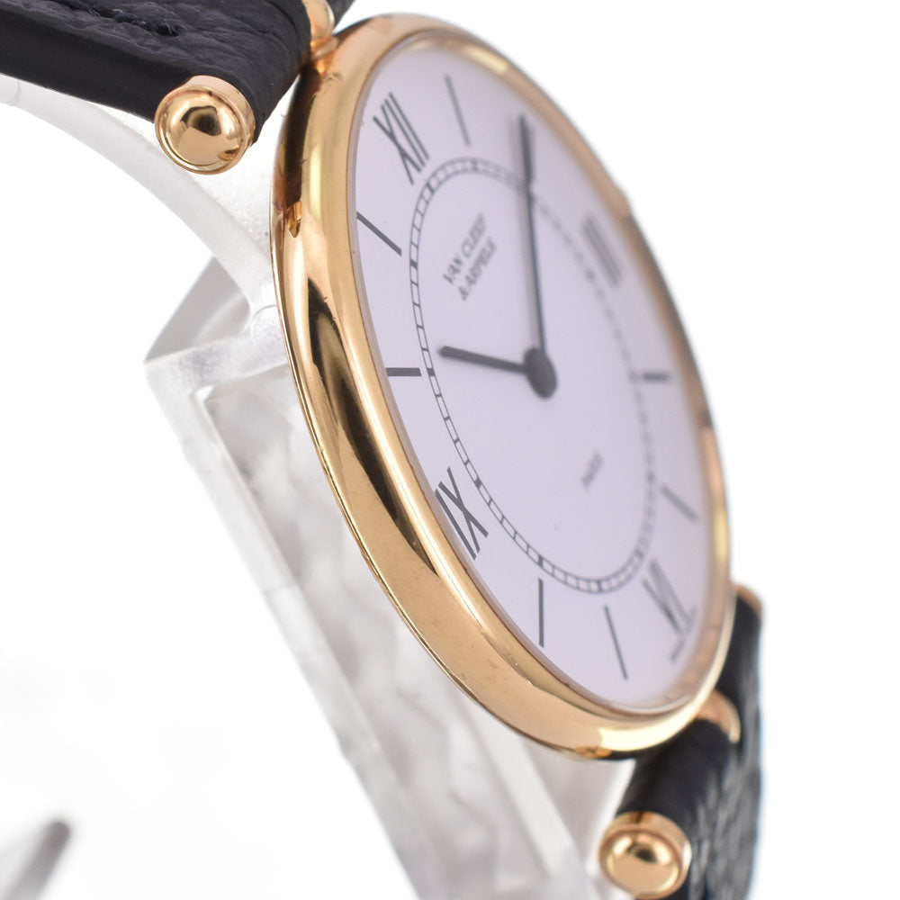 Van Cleef & Arpels La collection 18101 K18YG / leather white Dial Quartz Men's
 Watch I#144209