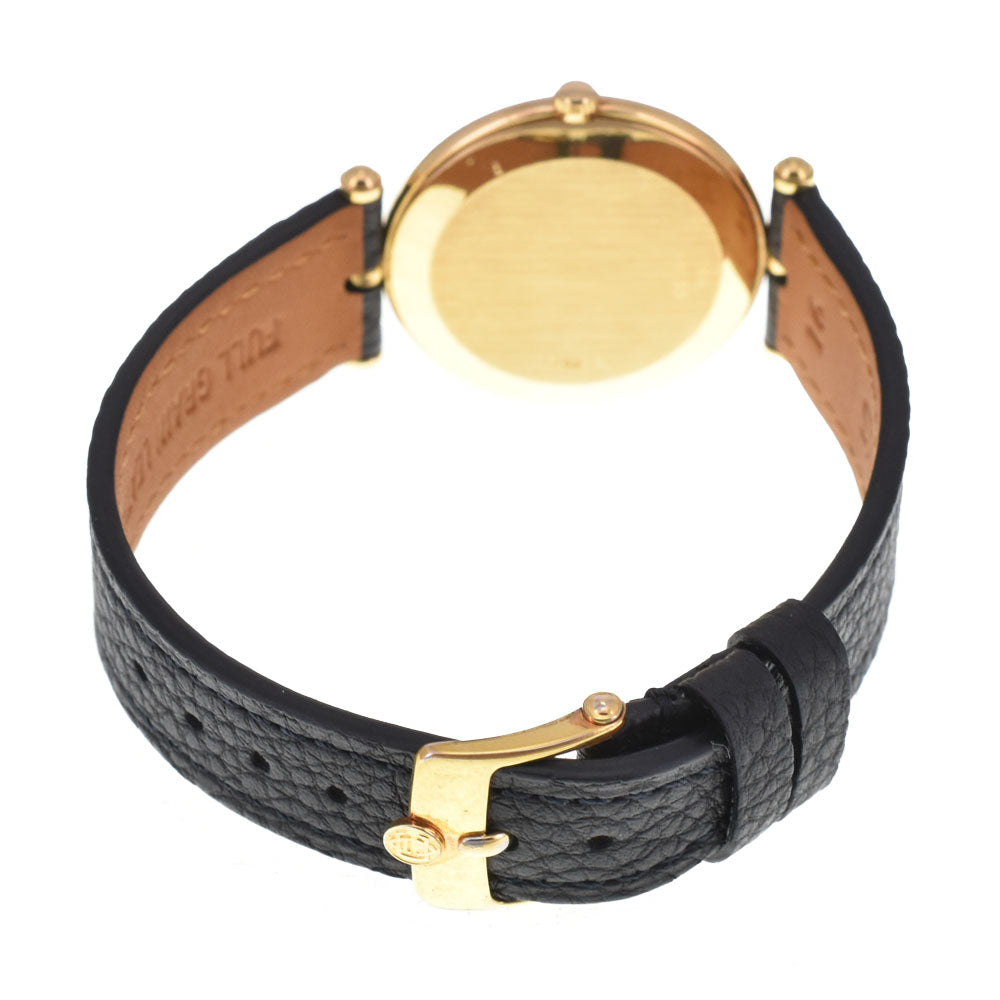 Van Cleef & Arpels La collection 18101 K18YG / leather white Dial Quartz Men's
 Watch I#144209