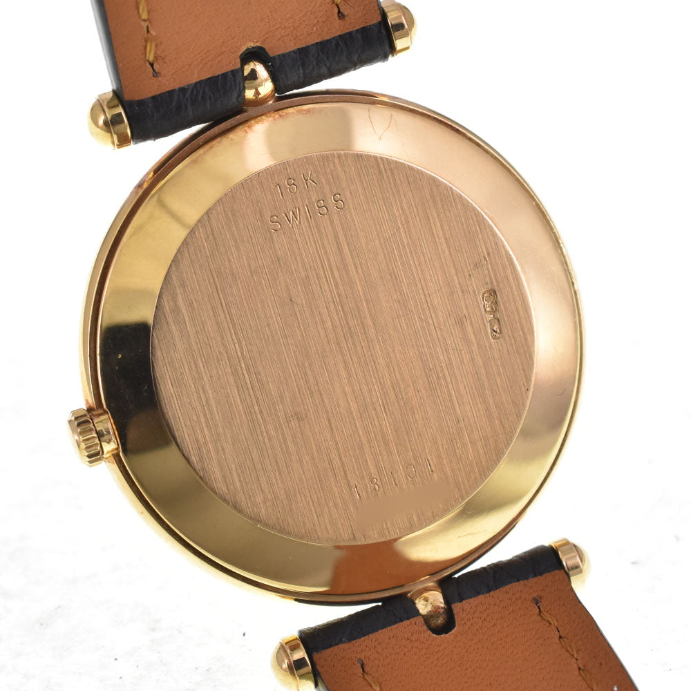 Van Cleef & Arpels La collection 18101 K18YG / leather white Dial Quartz Men's
 Watch I#144209