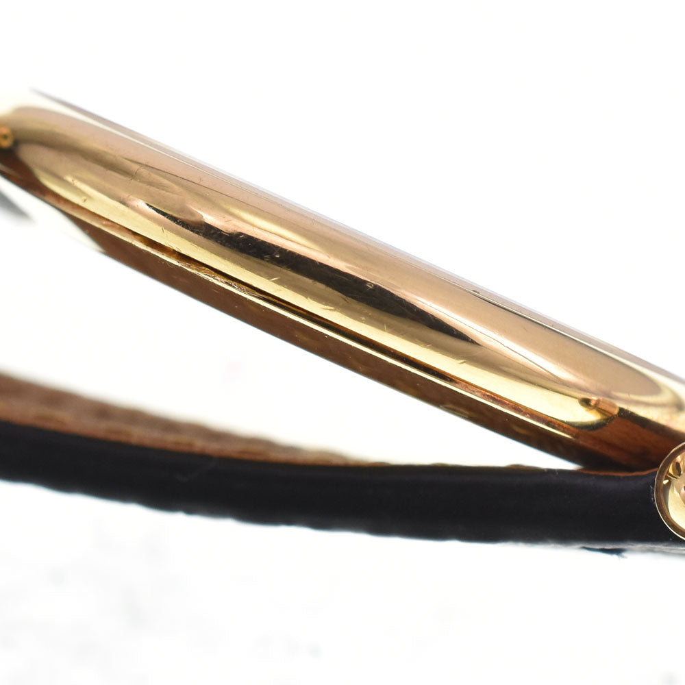 Van Cleef & Arpels La collection 18101 K18YG / leather white Dial Quartz Men's
 Watch I#144209