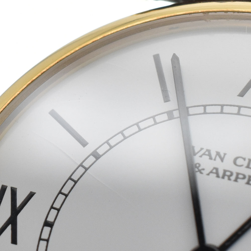 Van Cleef & Arpels La collection 18101 K18YG / leather white Dial Quartz Men's
 Watch I#144209