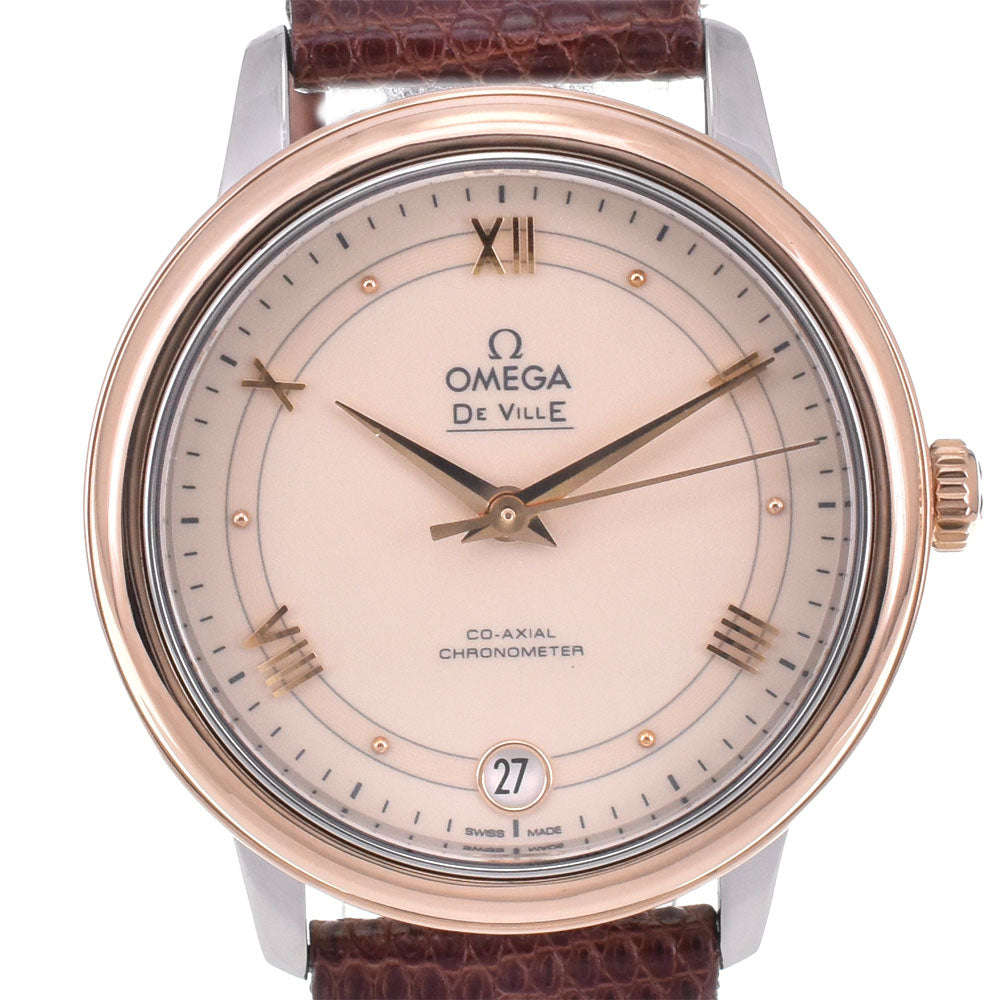 with paper OMEGA De Ville Prestige Co-Axial Date 424.23.33.20.09.001 Stainless Steel/K18RG Ivory Dial Automatic Men's
 Watch C#144213