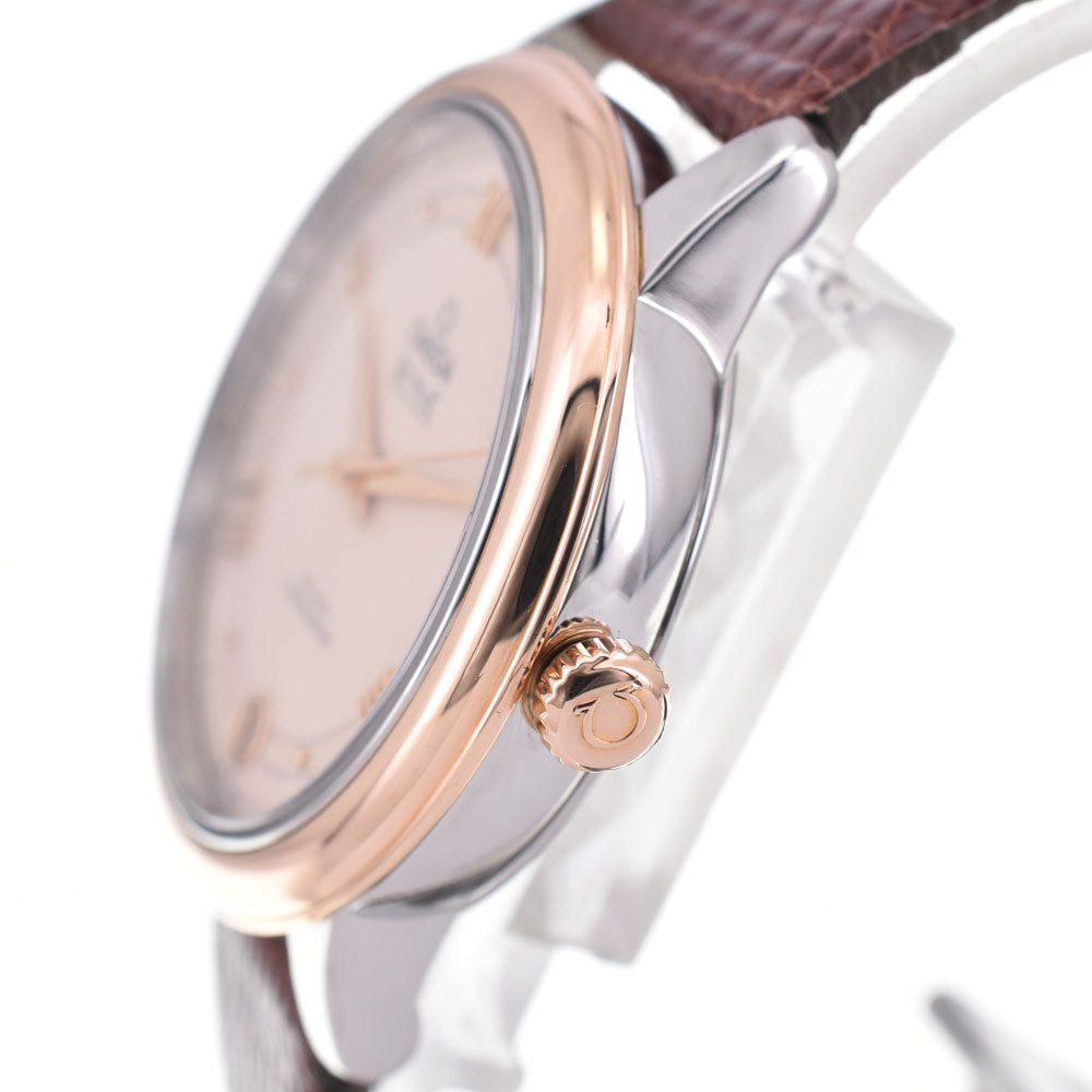 with paper OMEGA De Ville Prestige Co-Axial Date 424.23.33.20.09.001 Stainless Steel/K18RG Ivory Dial Automatic Men's
 Watch C#144213