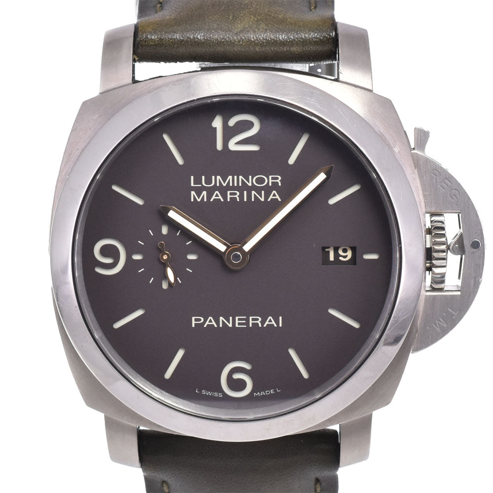 with paper PANERAI Luminor Marina 1950 PAM00351 Date Brown Dial Automatic Men's
 Watch C#144214
