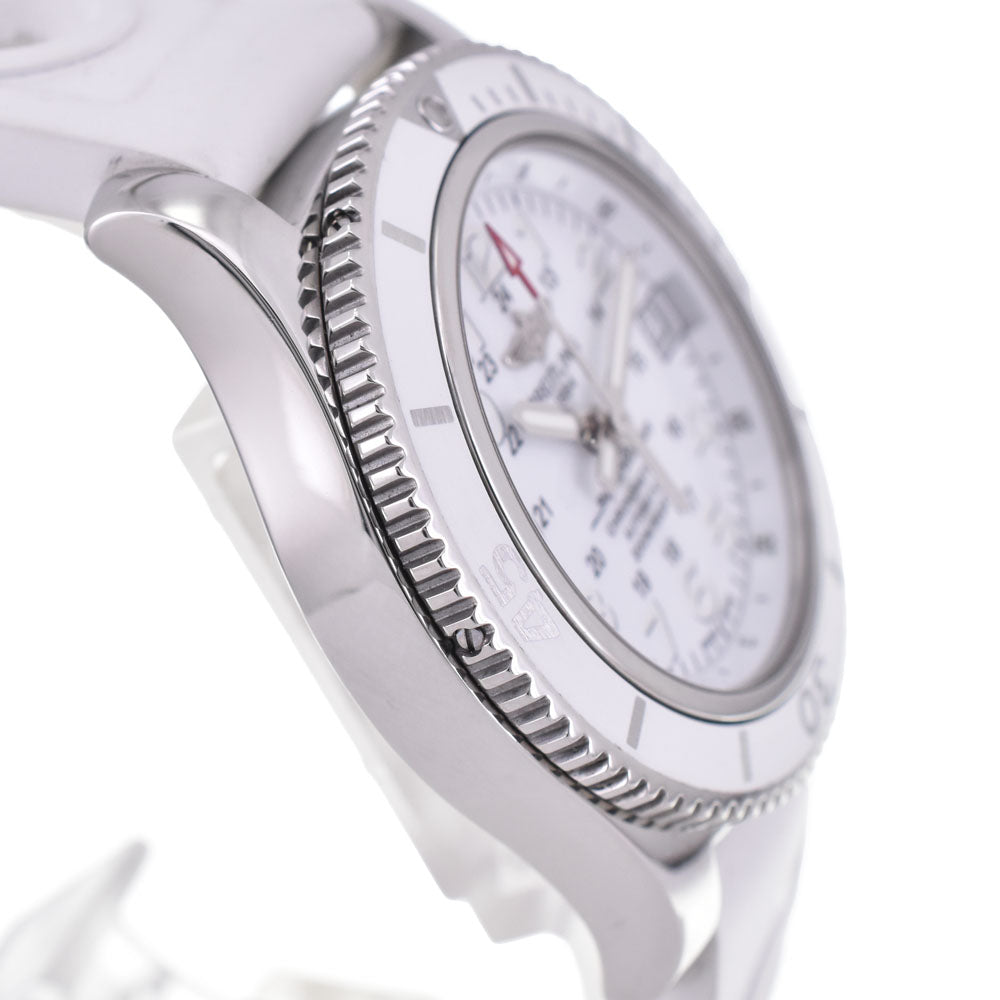 with paper BREITLING Super Ocean II A17312 Date white Dial Automatic Ladies
 Watch C#144217