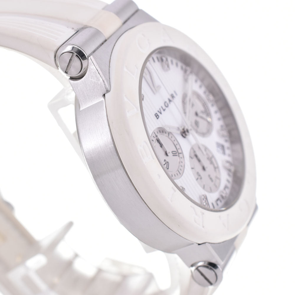 BVLGARI Diagono Chronograph DG40WSWVDCH/11 19P Diamond White / Silver Dial Automatic Men's
 Watch B#144219