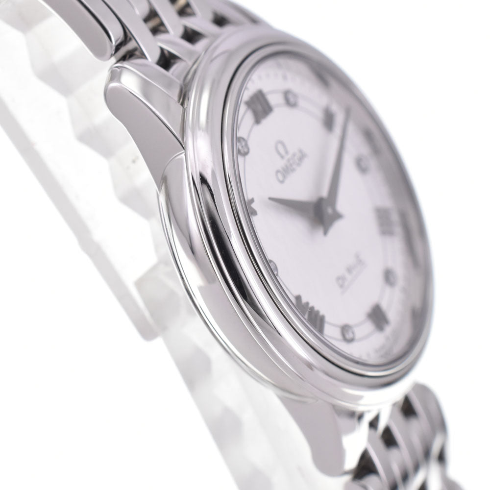 OMEGA De Ville Prestige 424.10.27.60.52.002 6P diamond Silver Dial Quartz Ladies
 Watch B#144221