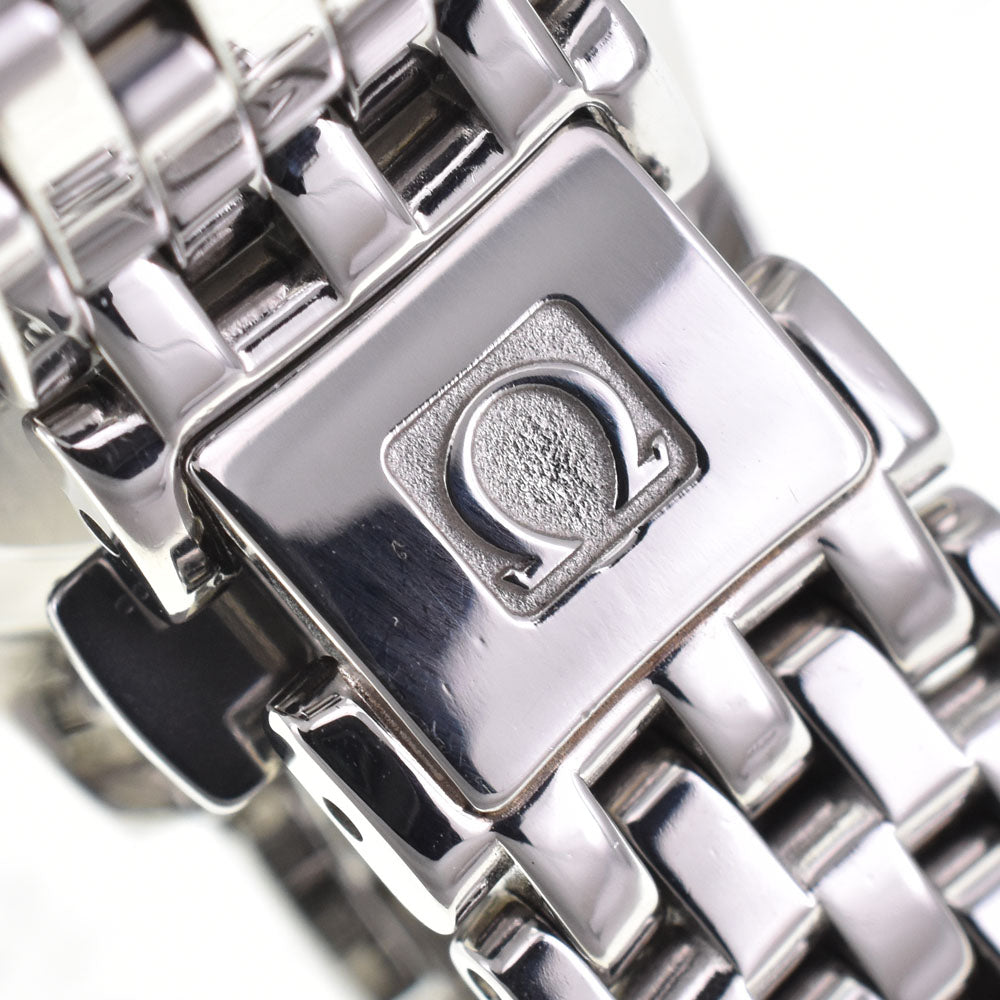 OMEGA De Ville Prestige 424.10.27.60.52.002 6P diamond Silver Dial Quartz Ladies
 Watch B#144221