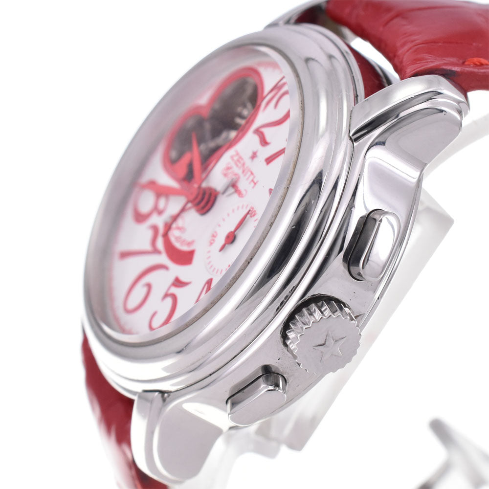 with paper ZENITH chrono master open heart 03.1230.4021 Power reserve Silver Dial Automatic Ladies
 Watch C#144223