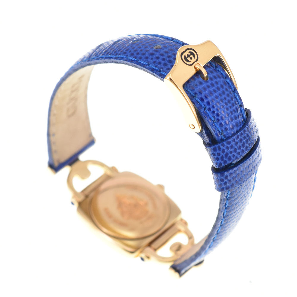 GUCCI Horsebit 6300L Gold Plated / Leather white Dial Quartz Ladies
 Watch C#144245