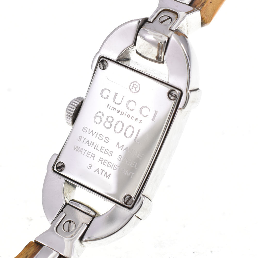 GUCCI 6800L Stainless Steel/Banpu Ivory Dial Quartz Ladies
 Watch C#144258