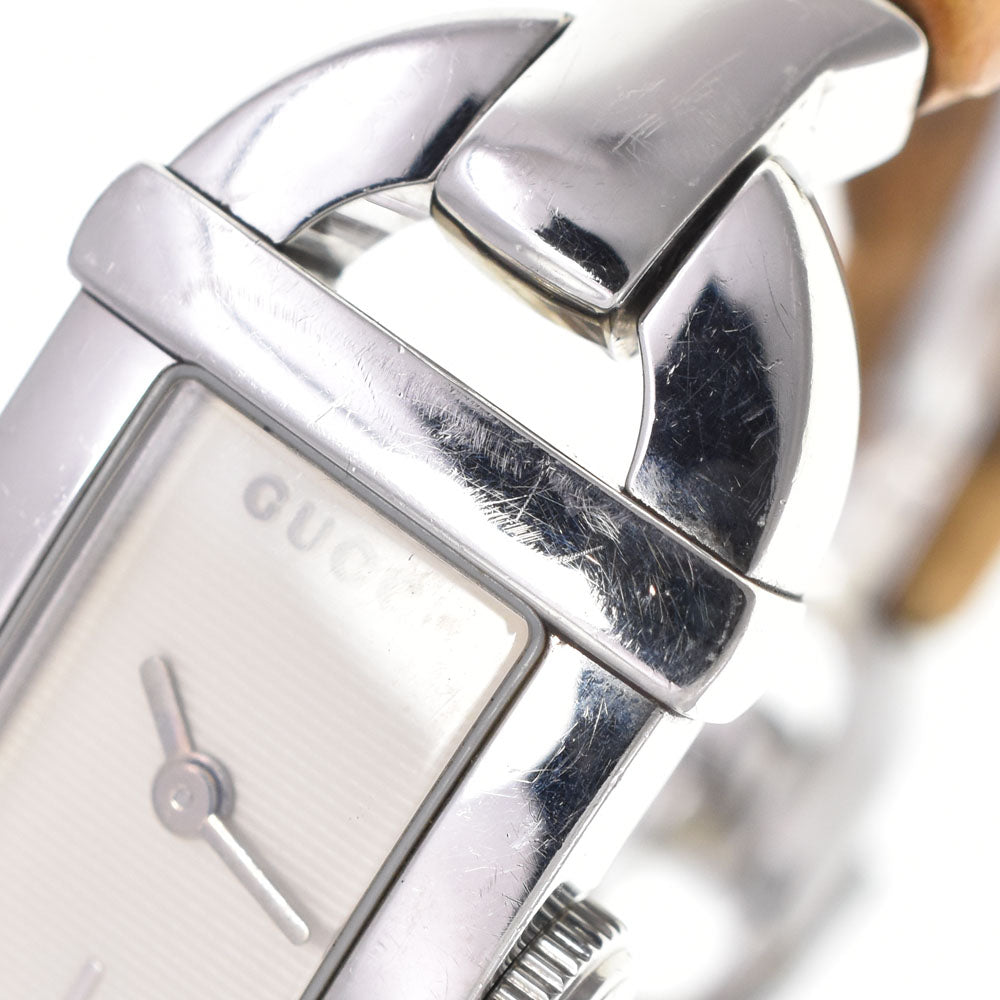 GUCCI 6800L Stainless Steel/Banpu Ivory Dial Quartz Ladies
 Watch C#144258