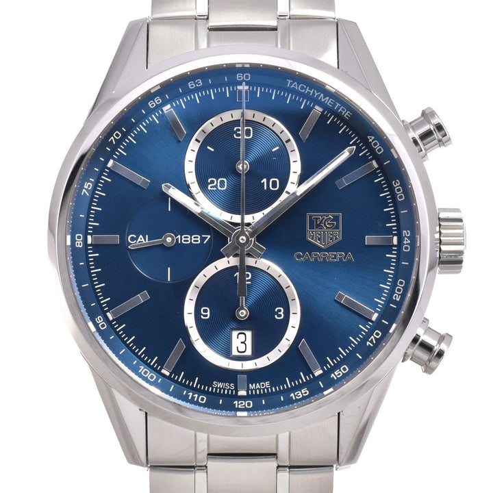 with paper TAG HEUER Carrera Caliber 1887 CAR2115.BA0724 see-through back blue Dial Automatic Men's
 Watch B#144271