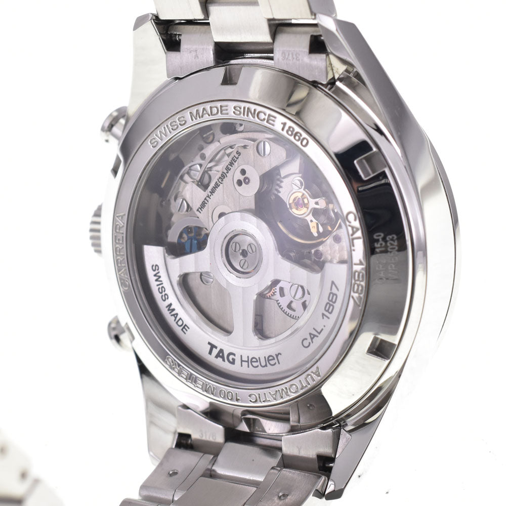 with paper TAG HEUER Carrera Caliber 1887 CAR2115.BA0724 see-through back blue Dial Automatic Men's
 Watch B#144271