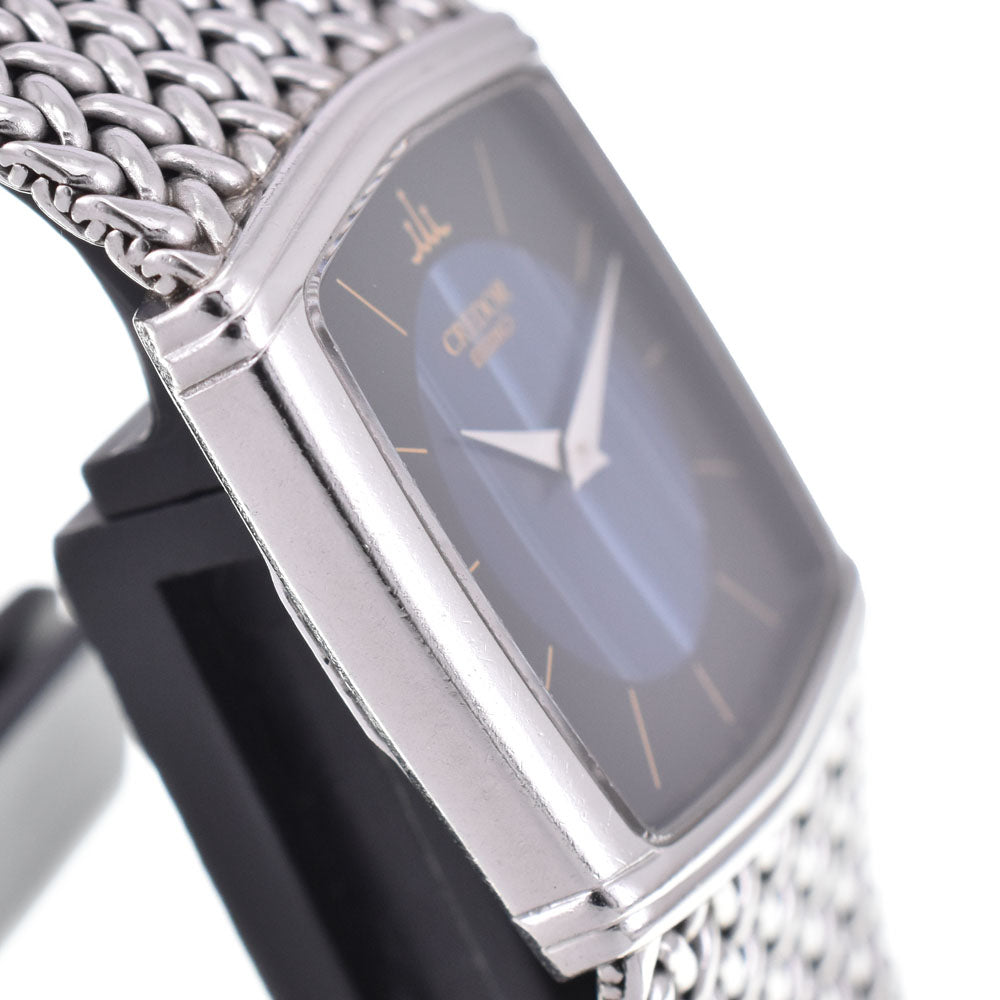 SEIKO CREDOR 6730-5340 Stainless Steel Black / blue Dial Quartz Ladies
 Watch C#144276