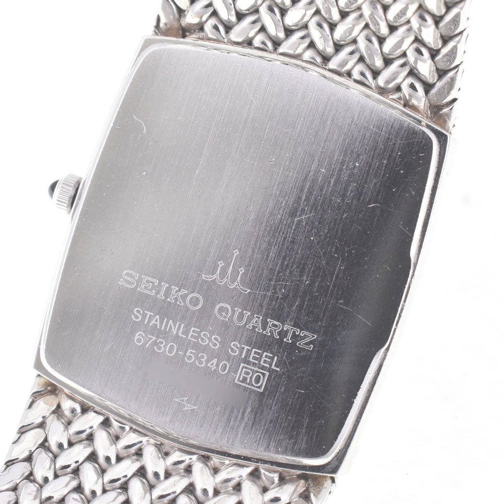 SEIKO CREDOR 6730-5340 Stainless Steel Black / blue Dial Quartz Ladies
 Watch C#144276