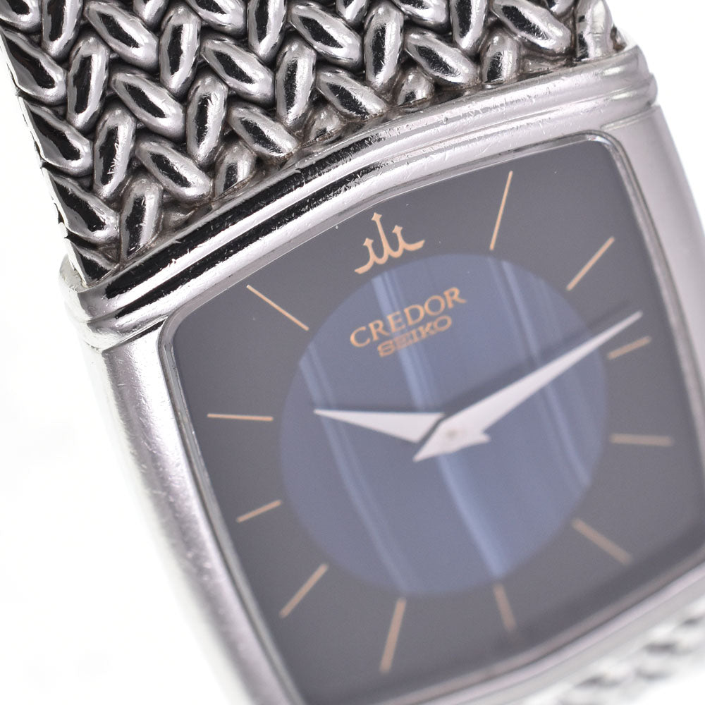 SEIKO CREDOR 6730-5340 Stainless Steel Black / blue Dial Quartz Ladies
 Watch C#144276