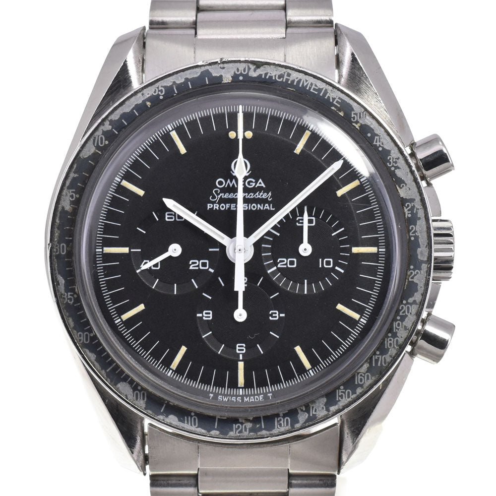 OMEGA Speedmaster Professional 145.022-69ST vintage 5th Straight Writing Flat Link Bracelet Cal.861 black Dial Hand Winding Men's
 Watch H#144283
