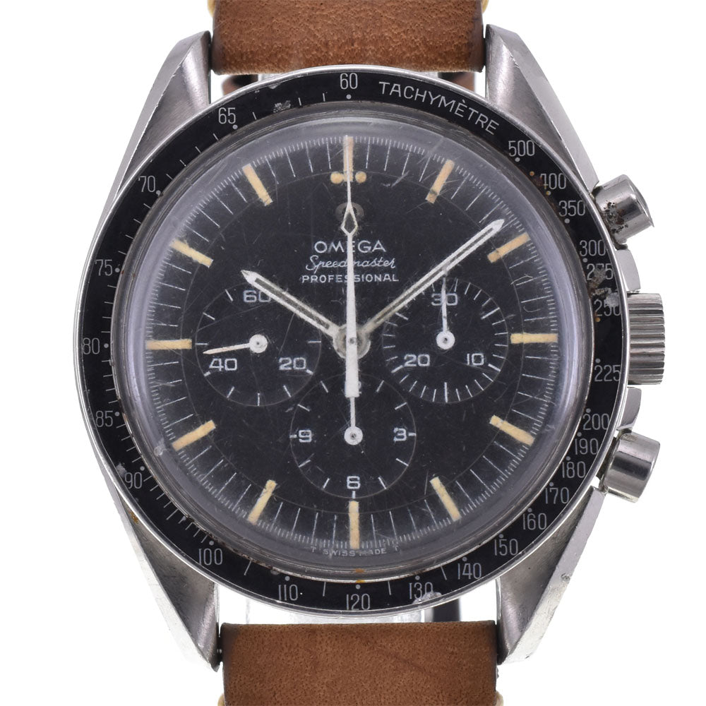 OMEGA Speedmaster Professional 4th 145.012-67 vintage Chronograph Cal.321 Step Dial Upright black Dial Hand Winding Men's
 Watch Z#144296