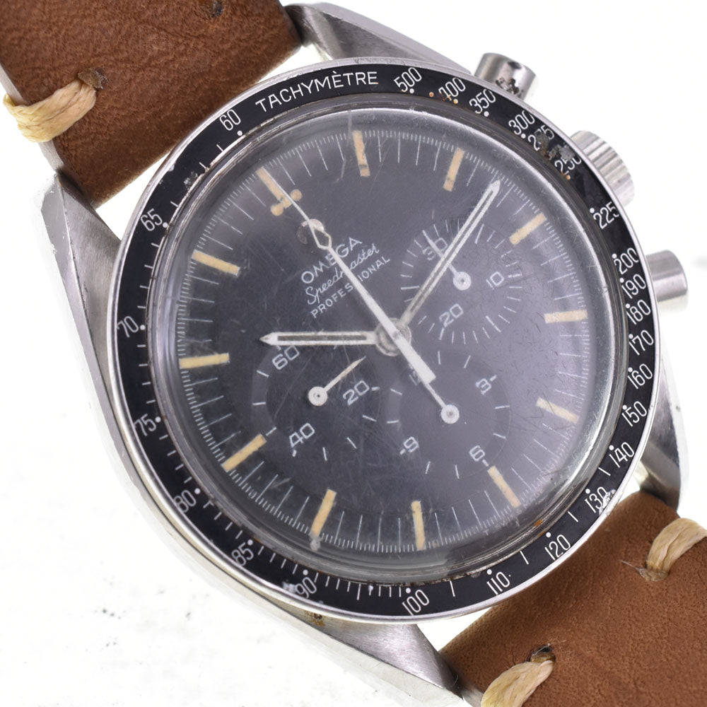 OMEGA Speedmaster Professional 4th 145.012-67 vintage Chronograph Cal.321 Step Dial Upright black Dial Hand Winding Men's
 Watch Z#144296