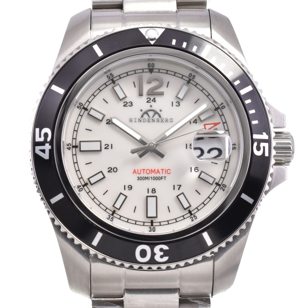 with paper HINDENBERG Mechanical Diver 300M white Dial Automatic Men's
 Watch C#144307