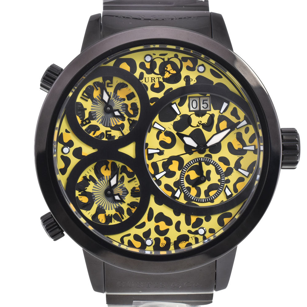 with paper Curtis& Co. big time world 4 time zones black Dial Quartz Men's
 Watch C#144308