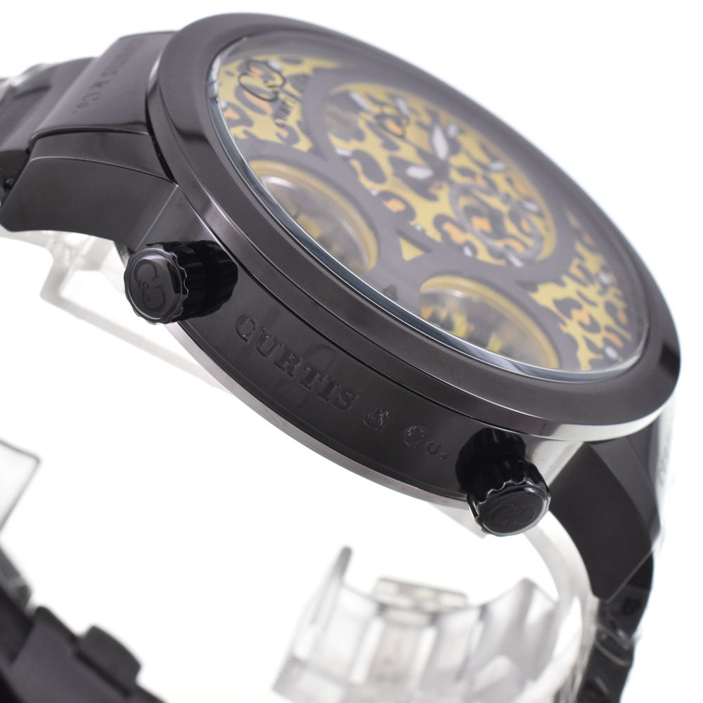 with paper Curtis& Co. big time world 4 time zones black Dial Quartz Men's
 Watch C#144308