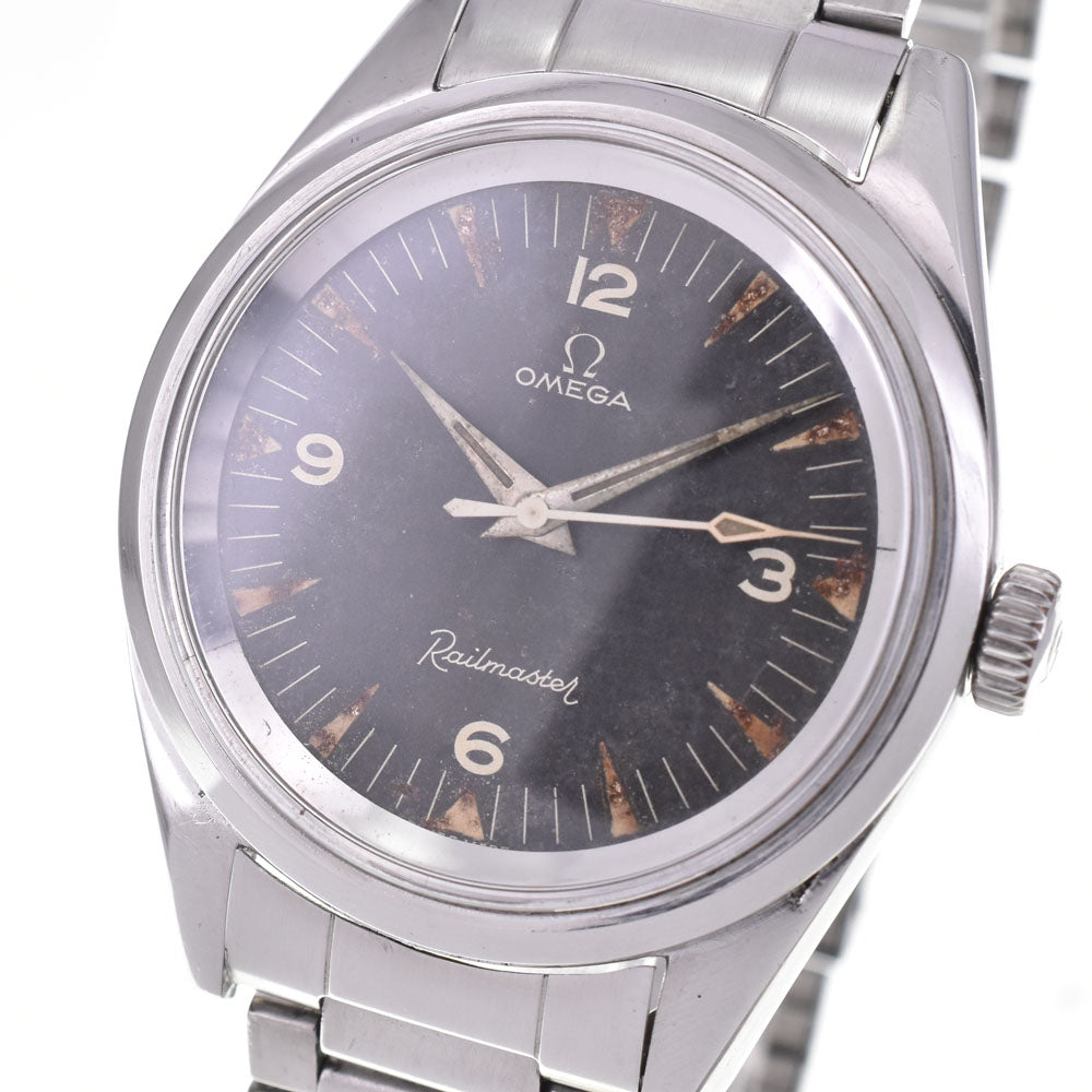 OMEGA Railmaster Ref.2914 vintage Cal.285 black Dial Hand Winding Men's
 Watch Z#144312