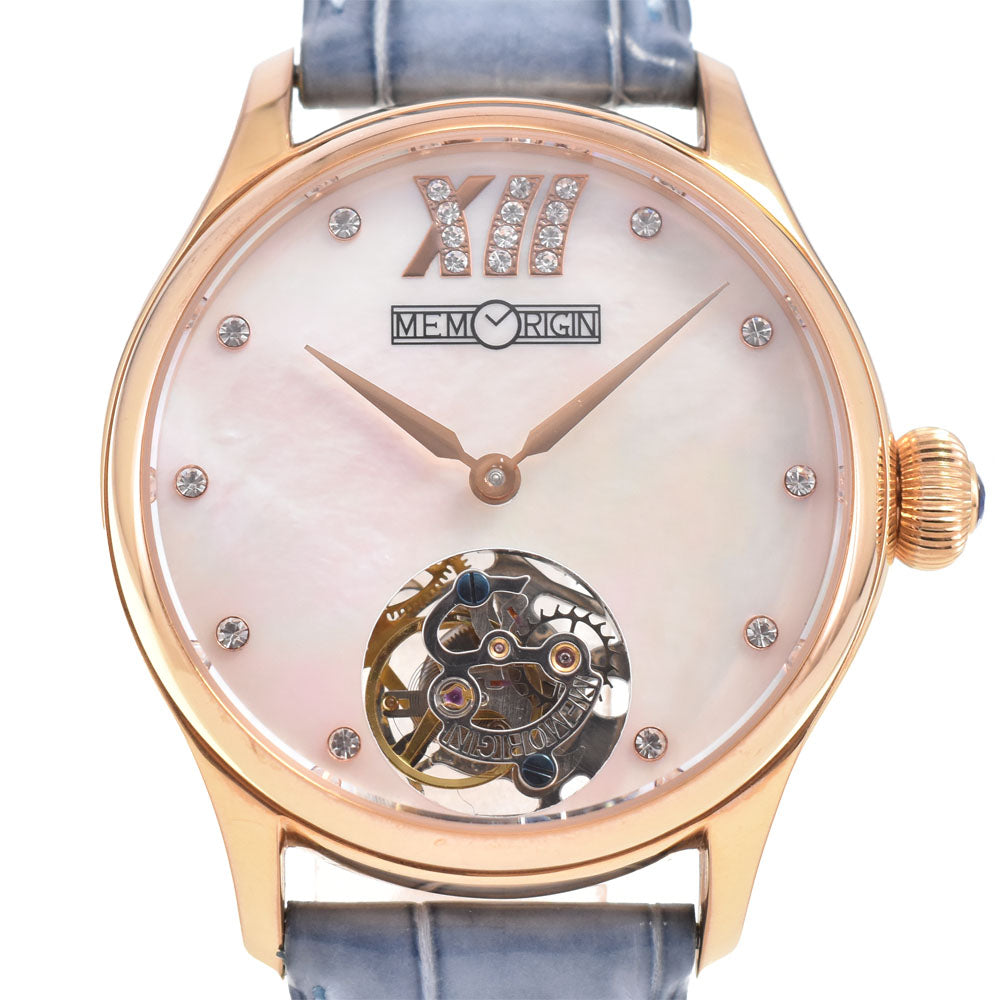 MEMORIGIN Tourbillon MO1001L diamond White shell Dial Hand Winding Men's
 Watch E#144314