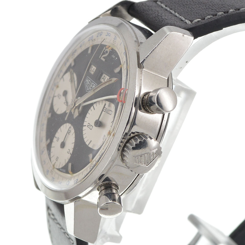 Heuer Carrera 2547 vintage Caliber Valjoux 723 Triple calendar Black White Dial Hand Winding Men's
 Watch Z#144320