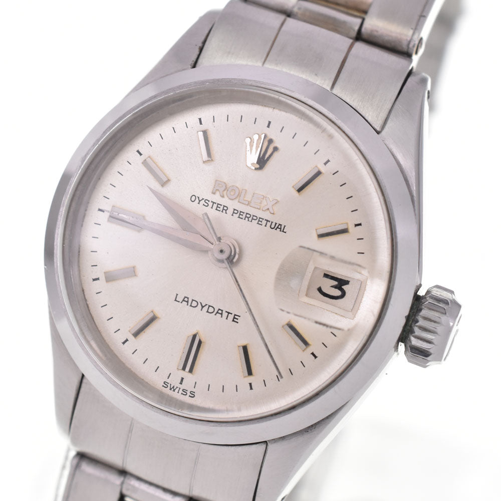 ROLEX Oyster Perpetual Lady Date 6516 vintage Cal.1130 butterfly rotor Silver Dial Automatic Ladies
 Watch E#144358