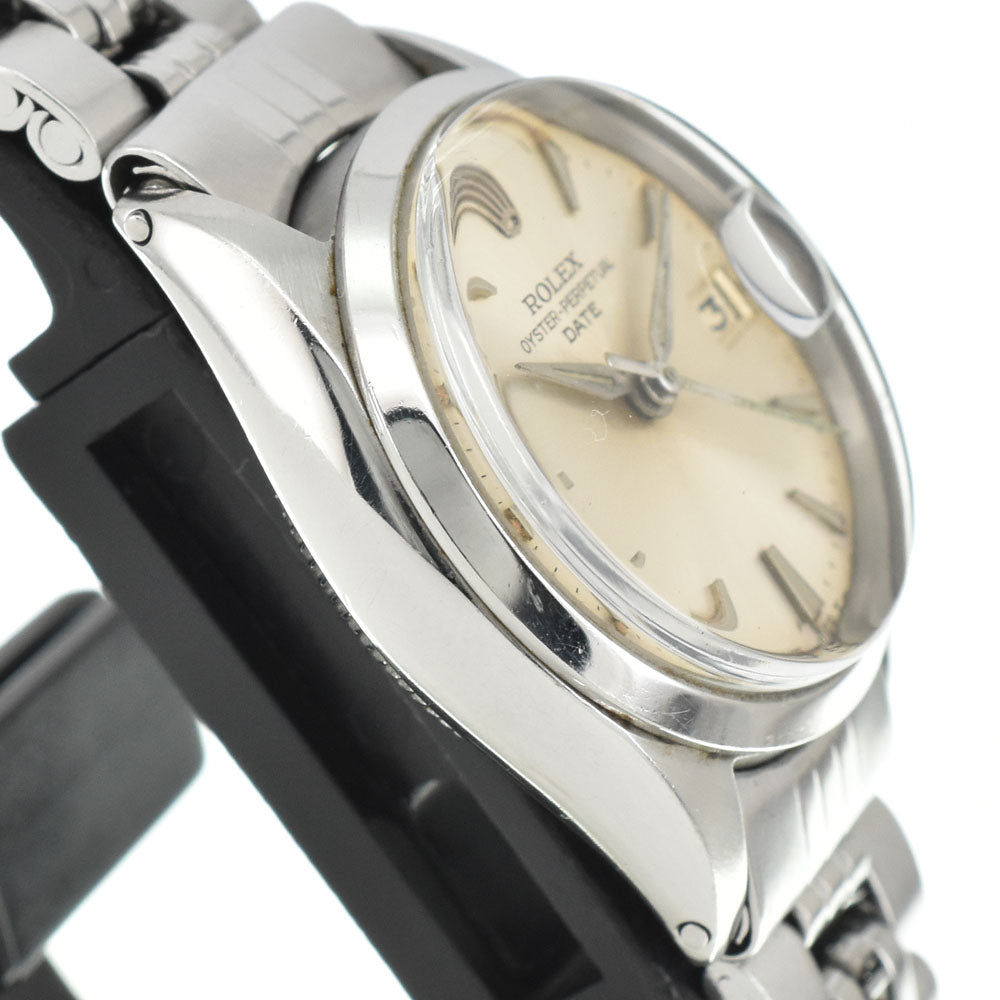 ROLEX Oyster Perpetual Date 6516 vintage Cal.1160 butterfly rotor Silver Dial Automatic Ladies
 Watch G#144360