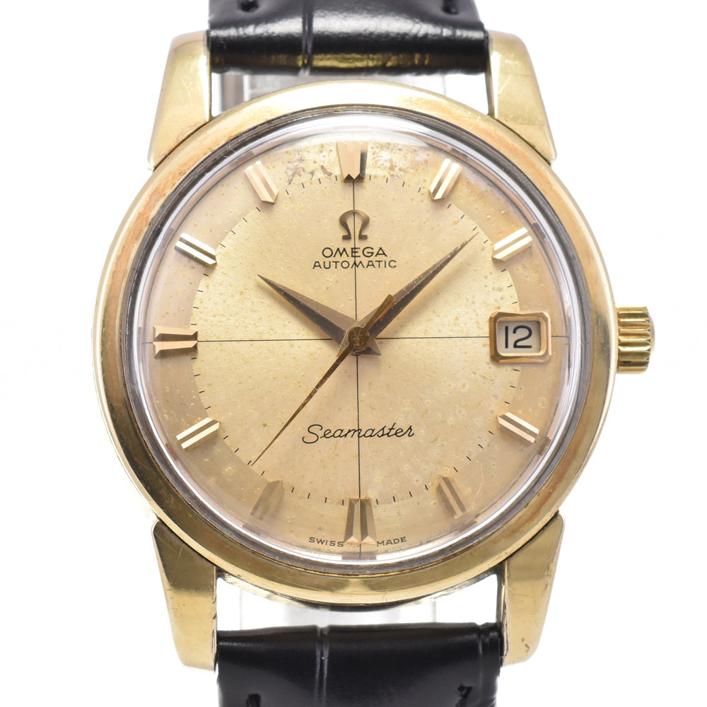 OMEGA Seamaster 166.009 vintage Cal.562 Date gold Dial Automatic Men's
 Watch C#144361