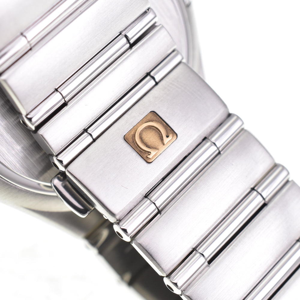 144373 with paper OMEGA Constellation 1512.40 Date gray Dial Quartz Men's Wat ...