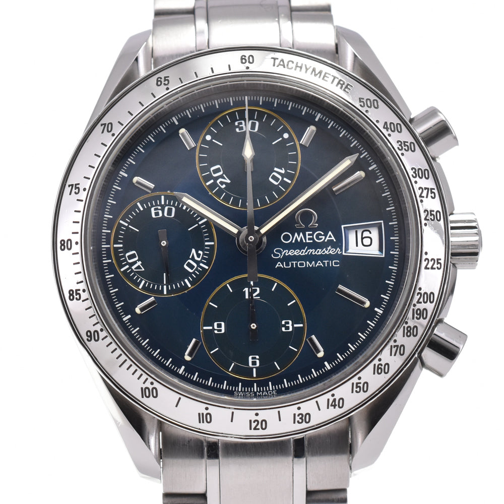 with paper OMEGA Speedmaster 3513.80 Chronograph Date blue Dial Automatic Men's
 Watch G#144376