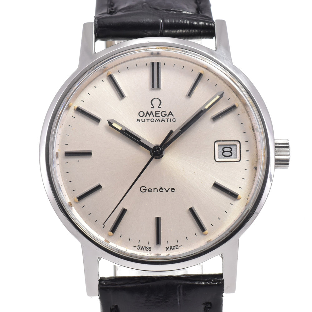 OMEGA Geneva 166.0163 vintage Date Cal.1012 Silver Dial Automatic Men's
 Watch C#144377