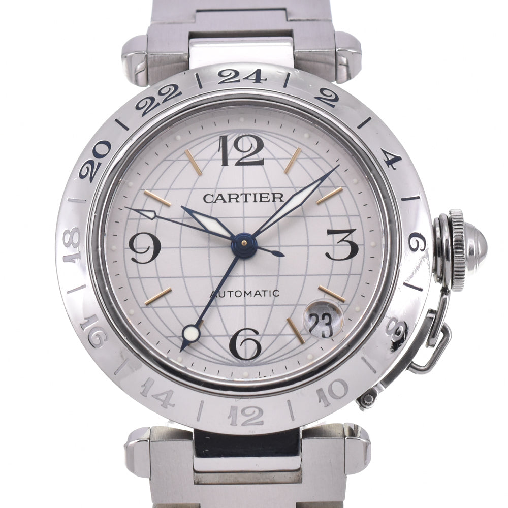 with paper CARTIER Pasha C Meridian GMT W31029M7 Date Silver Dial Automatic Unisex
 Watch C#144379