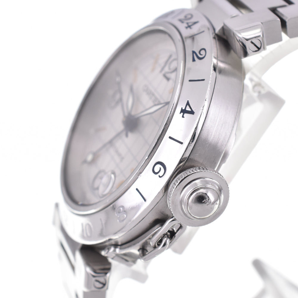 with paper CARTIER Pasha C Meridian GMT W31029M7 Date Silver Dial Automatic Unisex
 Watch C#144379