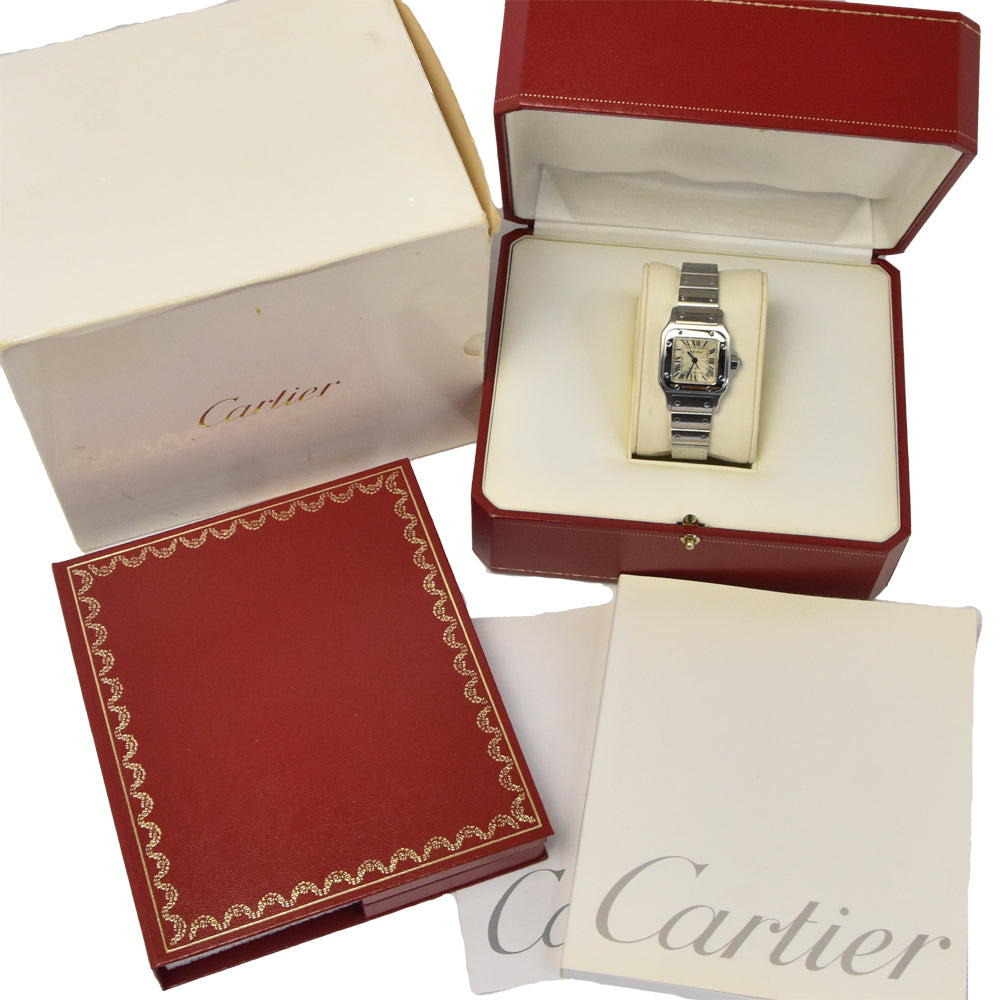 CARTIER Santosgalbe SM W20054D6 Silver Dial Automatic Ladies
 Watch G#144381