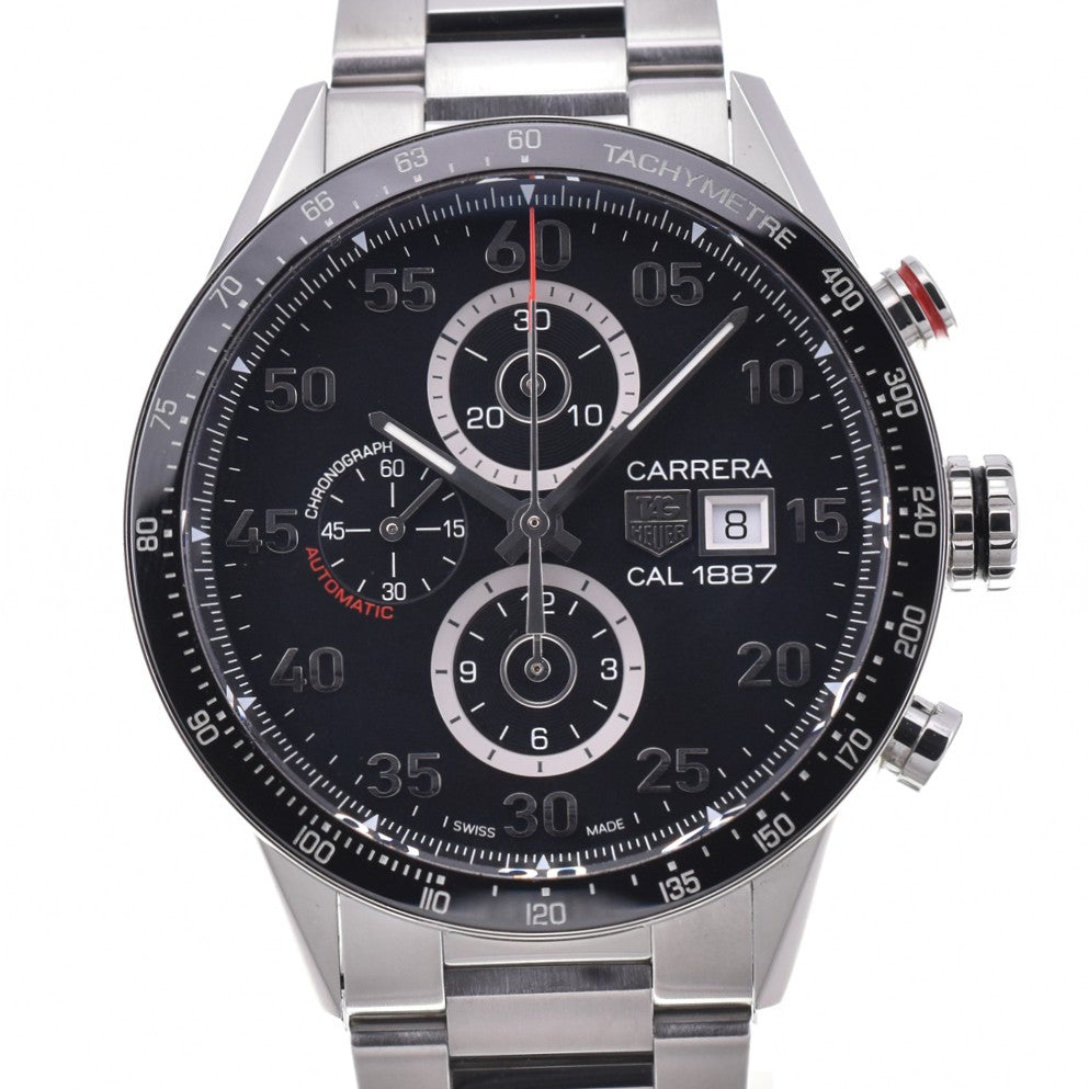 with paper TAG HEUER Carrera Caliber 1887 CAR2A10.BA0799 Chronograph black Dial Automatic Men's
 Watch C#144394