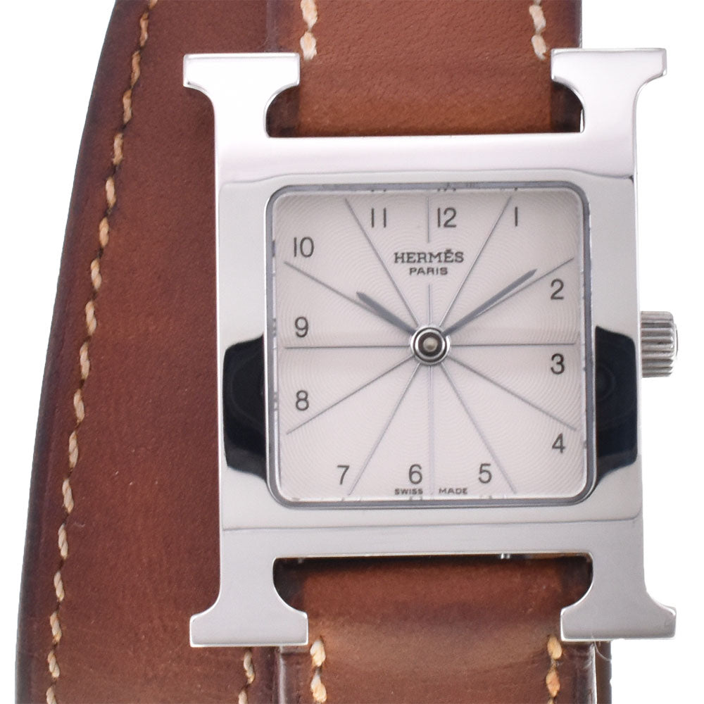 HERMES H watch HH1.201 Dubrutur Silver Dial Quartz Ladies
 Watch C#144397