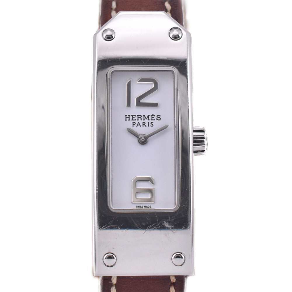 with paper HERMES Kelly 2 watch KT1.210 Dubrutur white Dial Quartz Ladies
 Watch B#144398