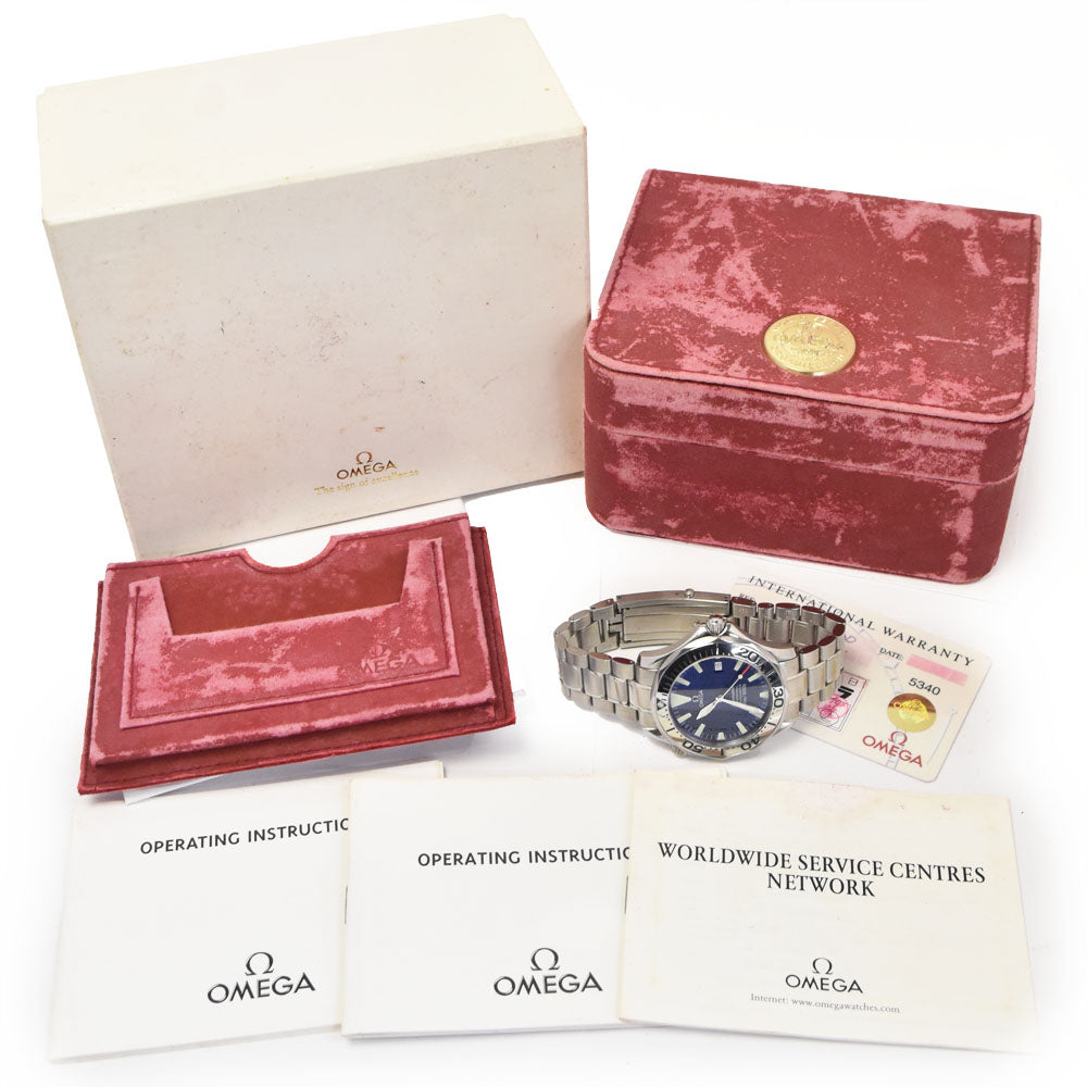 with paper OMEGA Seamaster Professional 300M 2255.80 Date blue Dial Automatic Men's
 Watch D#144403