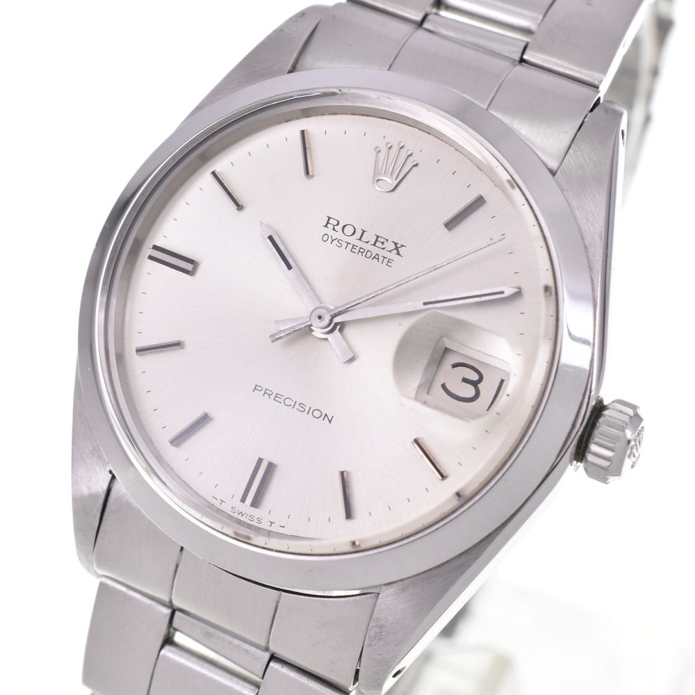 ROLEX Oyster Date Precision 6694 vintage Cal.1225 Silver Dial Hand Winding Men's
 Watch D#144411