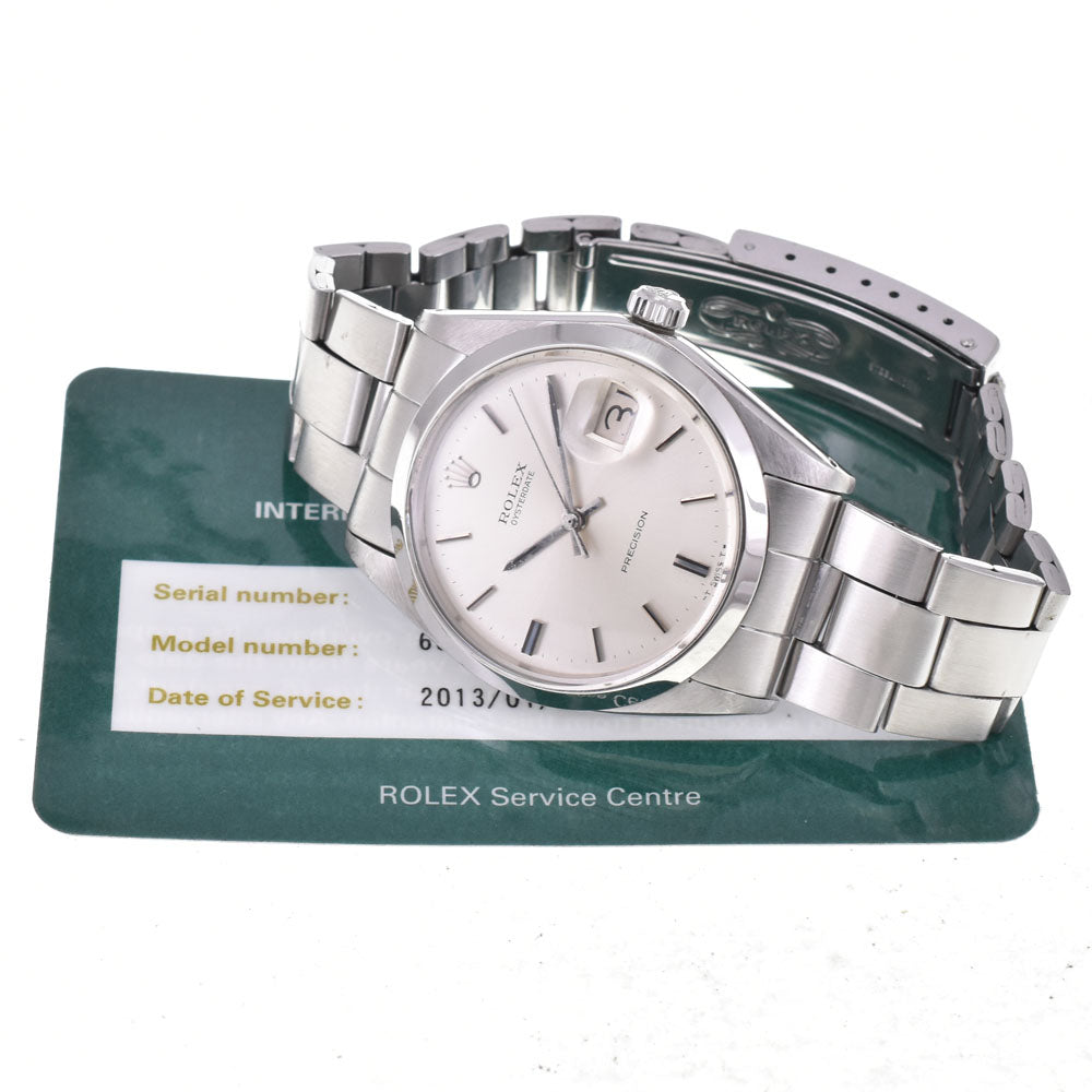 ROLEX Oyster Date Precision 6694 vintage Cal.1225 Silver Dial Hand Winding Men's
 Watch D#144411