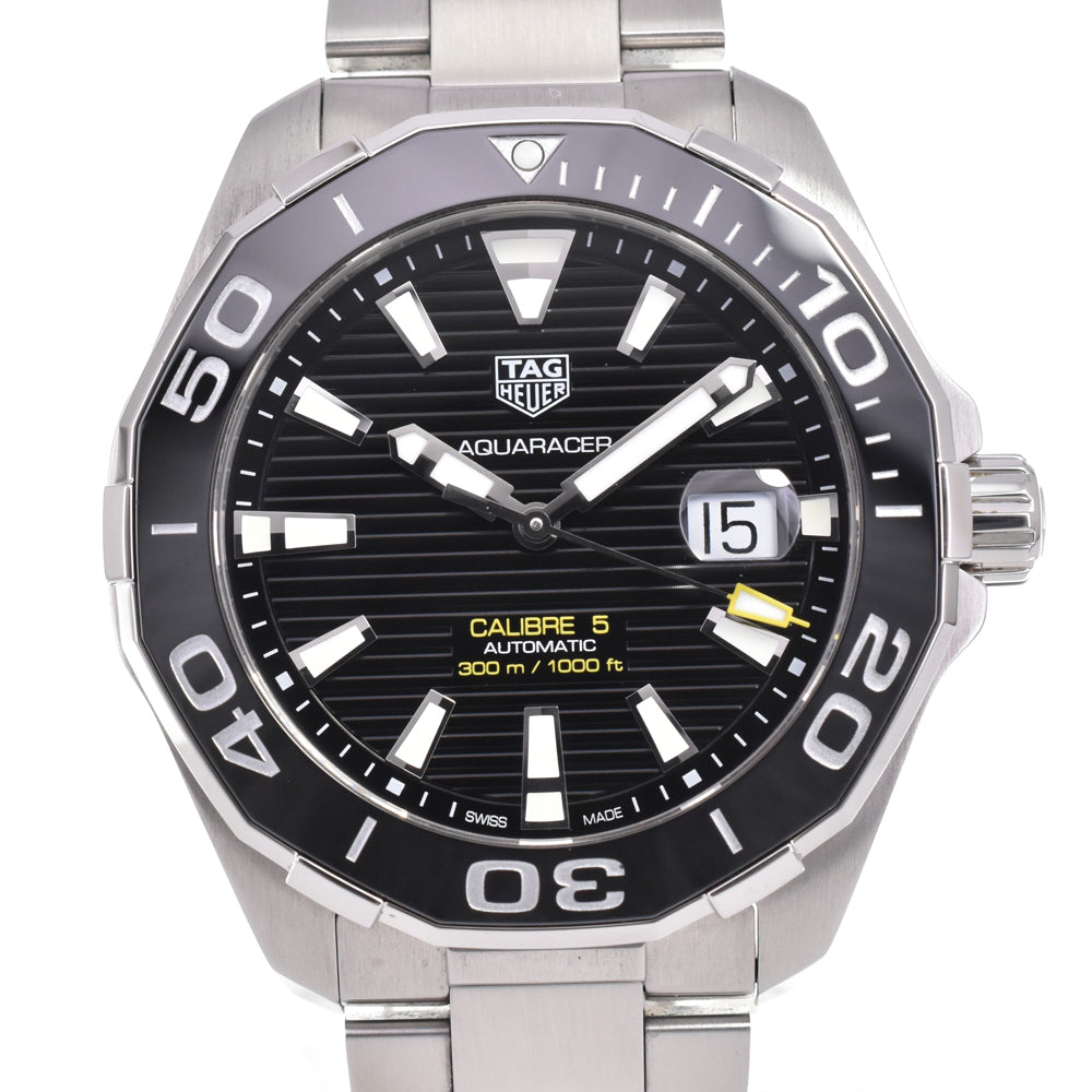 with paper TAG HEUER Aqua racer WAY201A.BA0927 Caliber 5 black Dial Automatic Men's
 Watch E#144419